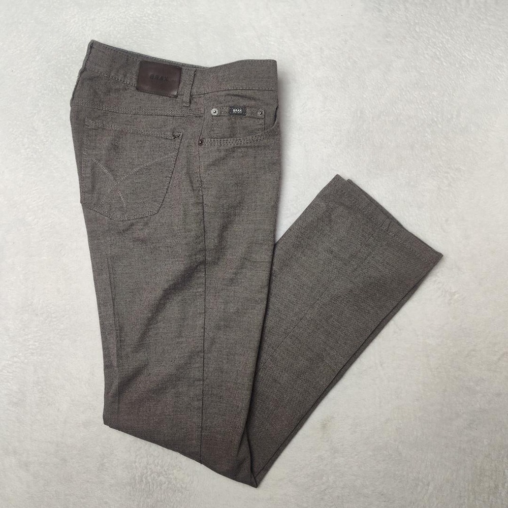 Brax Pants Mens 31x32 Brown Cooper Fancy Dress Tweed Straight Stretch Pockets